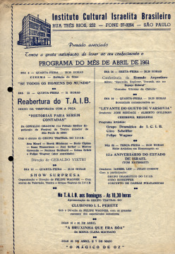 Programa do Mês de Abril de 1961